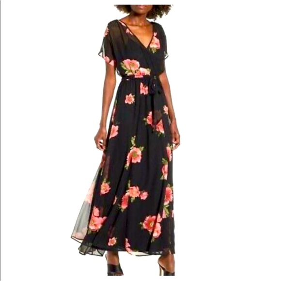 Row.A Floral Tie-Back Maxi Dress - Picture 2 of 9